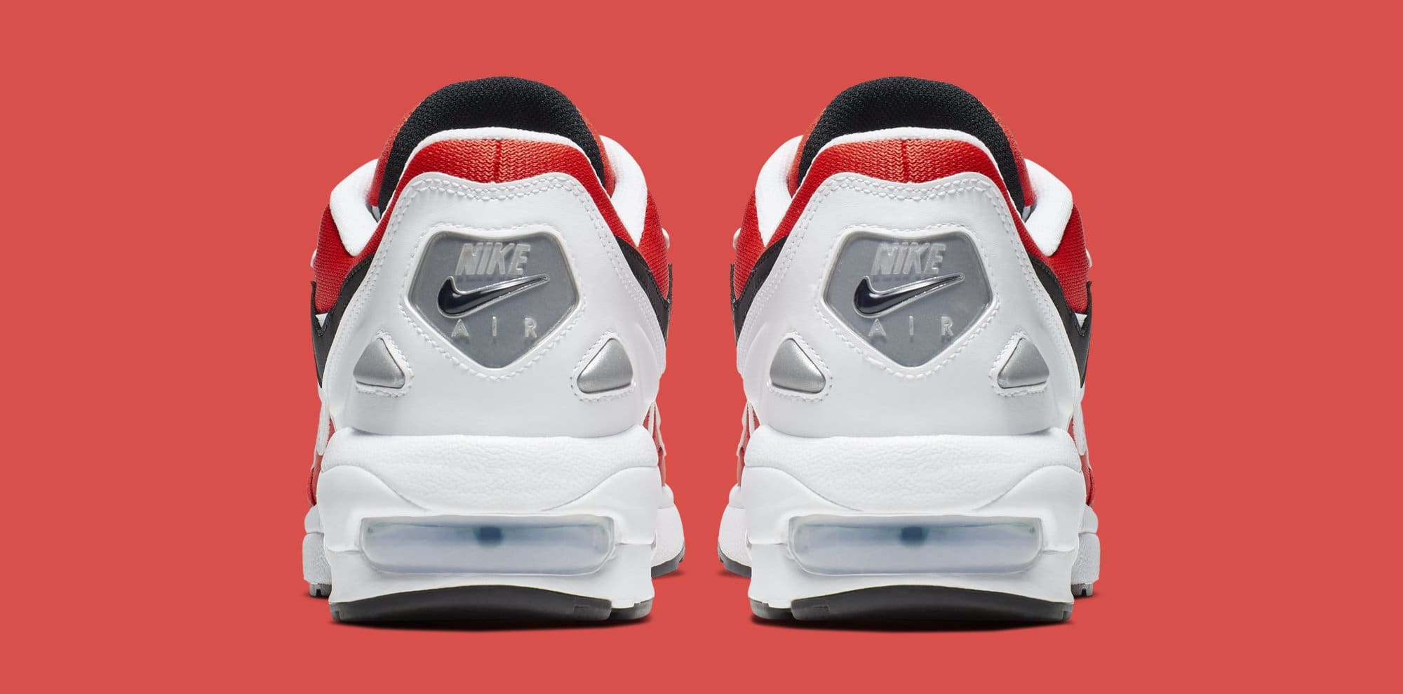 Nike Air Max2 Light &#x27;White/Black-Habanero Red-Cool Grey&#x27; AO1741-101 (Heel)