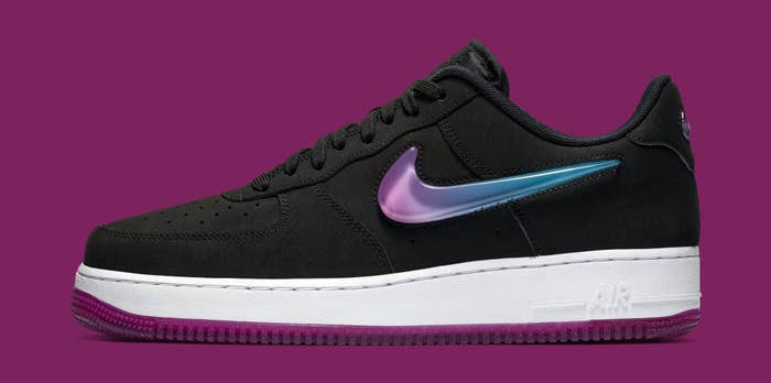 Nike Air Force 1 Low Jewel &#x27;Black/Active Fuchsia-Blue Lagoon-White&#x27; AT4143-001 (Lateral)