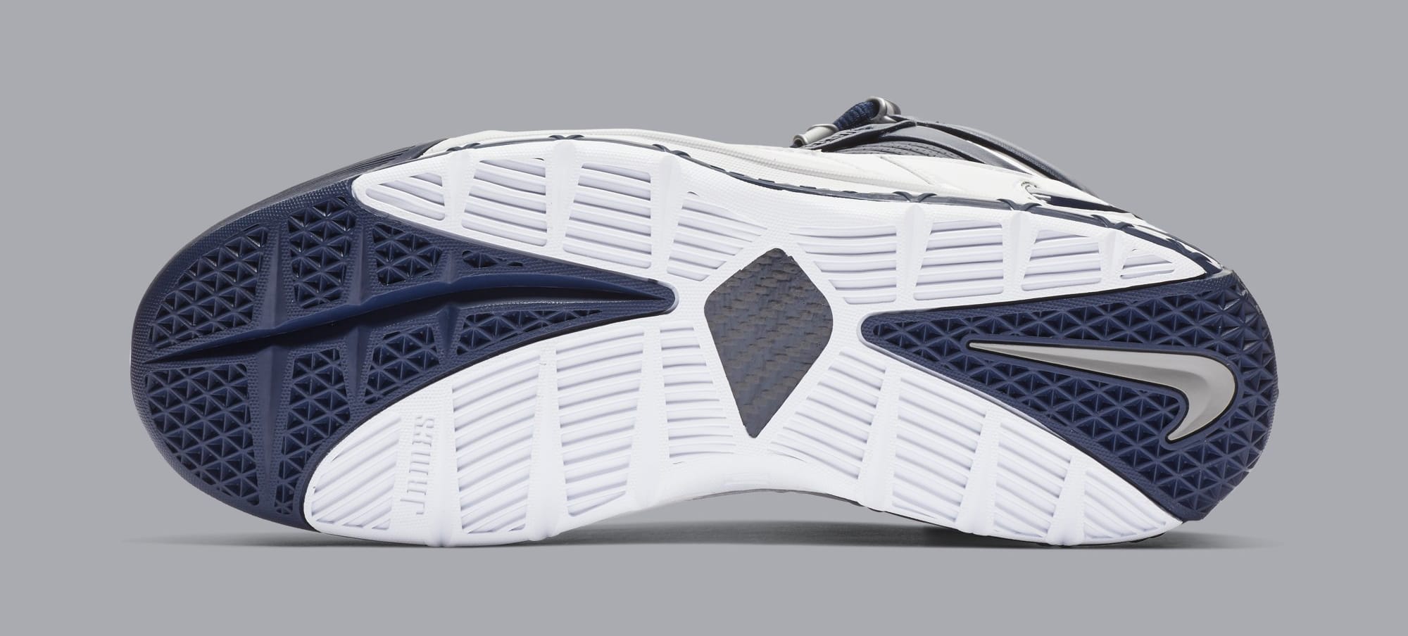Nike Zoom LeBron 3 &#x27;White/Navy Blue/Silver&#x27; AO2434-103 (Bottom)