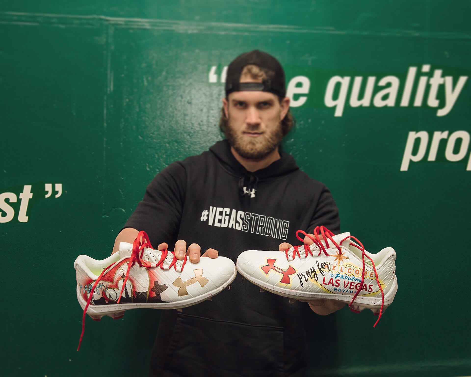 Bryce Harper Honors Las Vegas Shooting Victims on Playoff Cleats