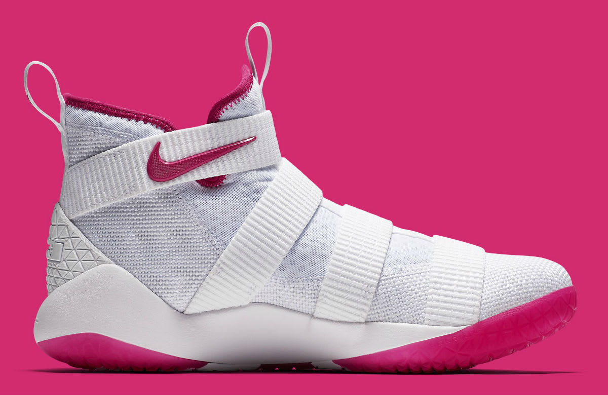Nike LeBron Soldier 11 Kay Yow Breast Cancer Awareness Release Date Medial 897645-102