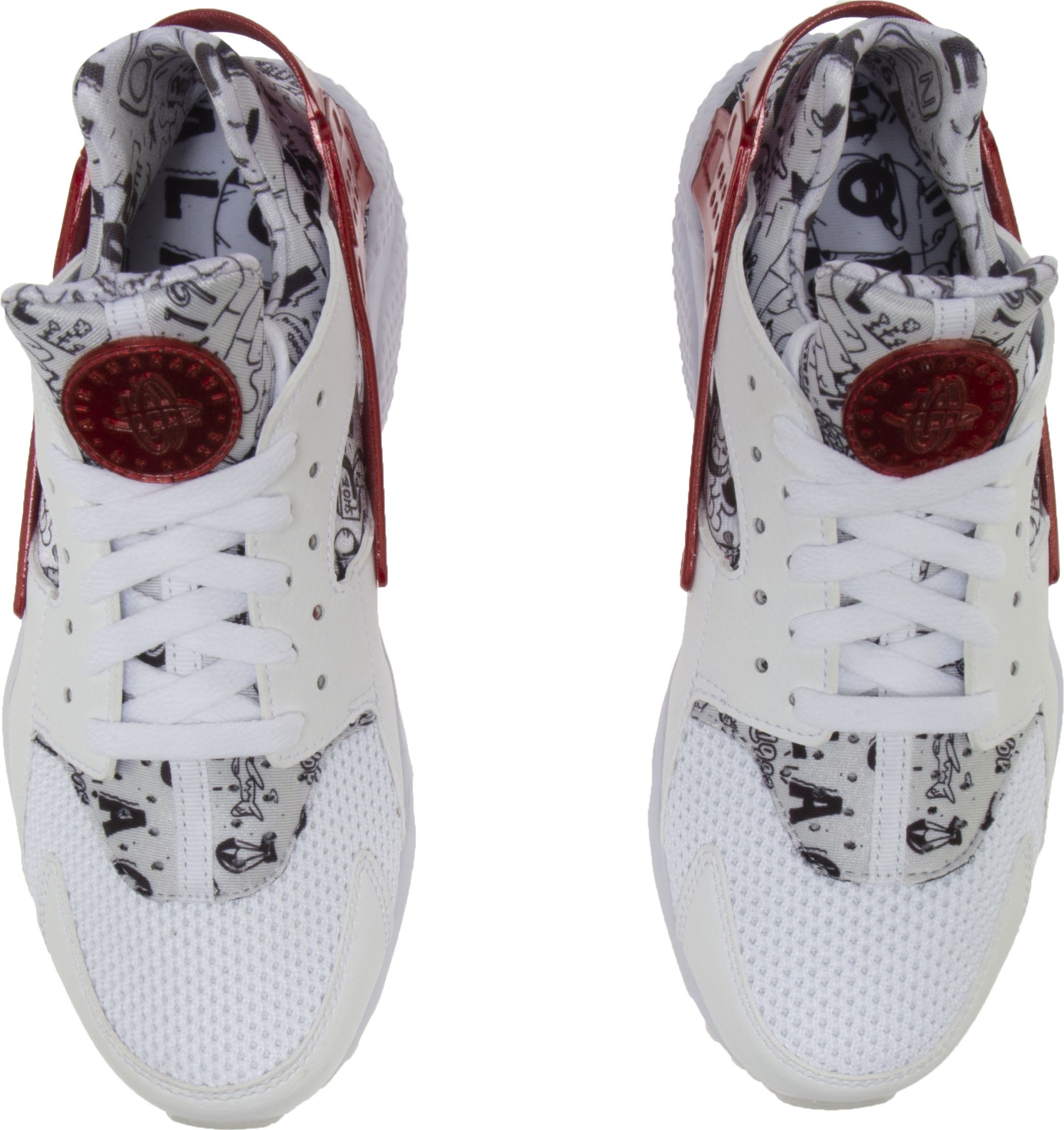 Shoe Palace x Nike Air Huarache White/Red/Platinum &#x27;Joonbug&#x27; AJ5578-101 (Top)