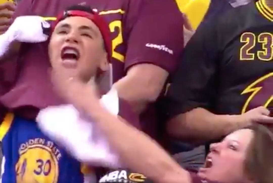 cavs mom is mad at warriors kid