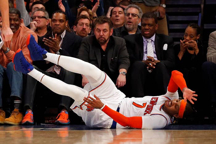James Dolan Carmelo Anthony Knicks Spurs 2017