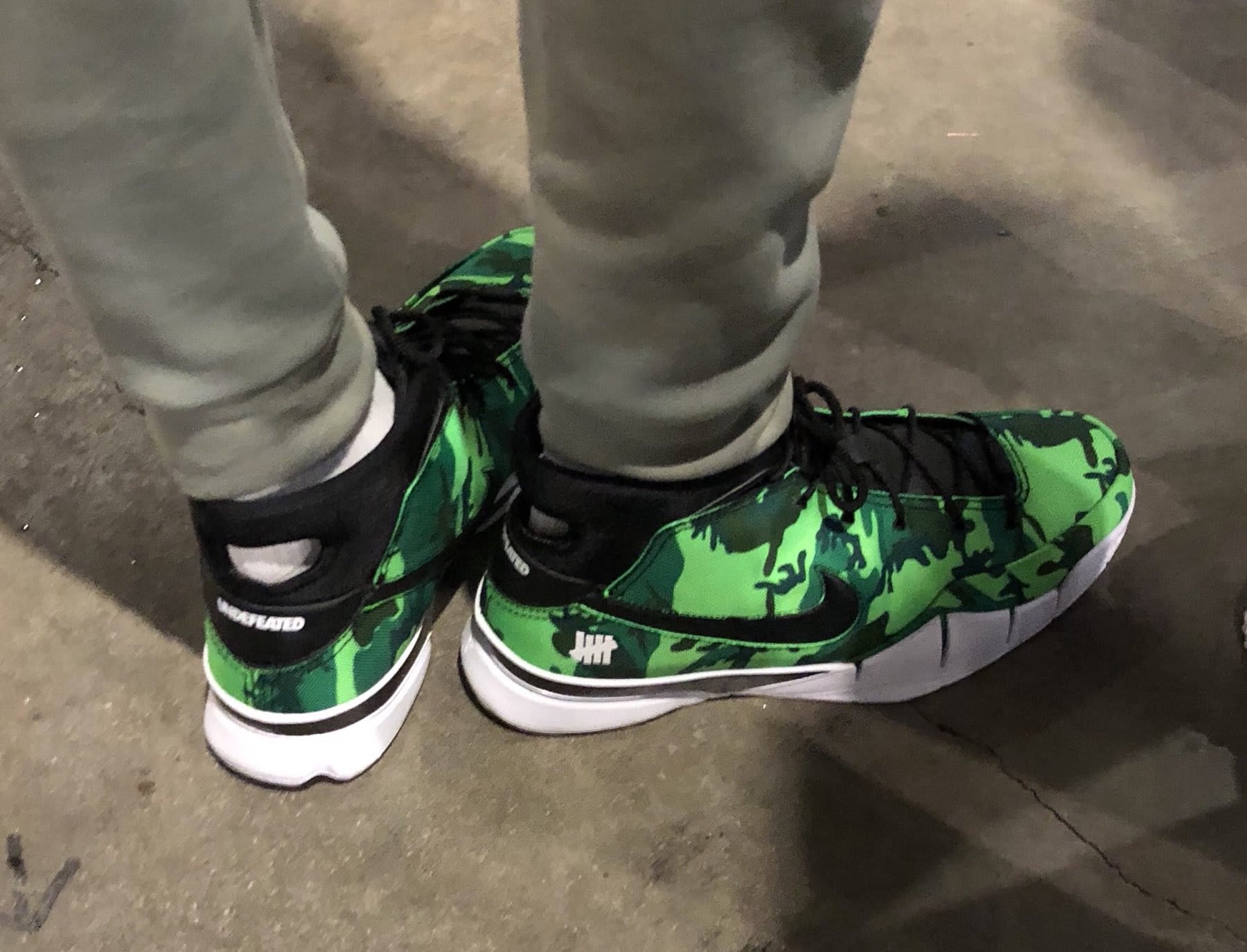 Giannis Antetokounmpo Undefeated x Nike Zoom Kobe 1 Protro Green On-Foot