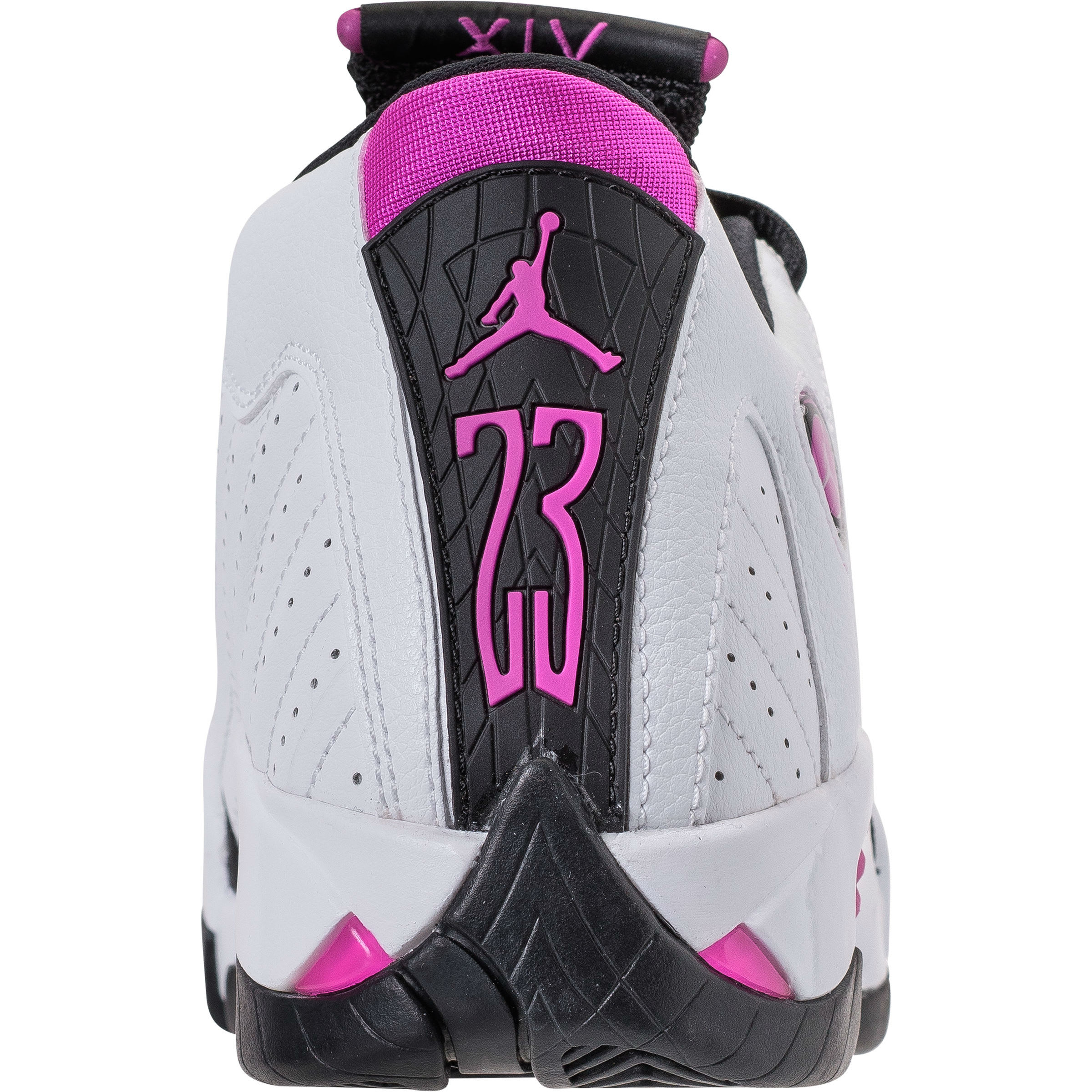 Air Jordan 14 XIV Girls Fuchsia Blast Release Date 654969-110 Heel