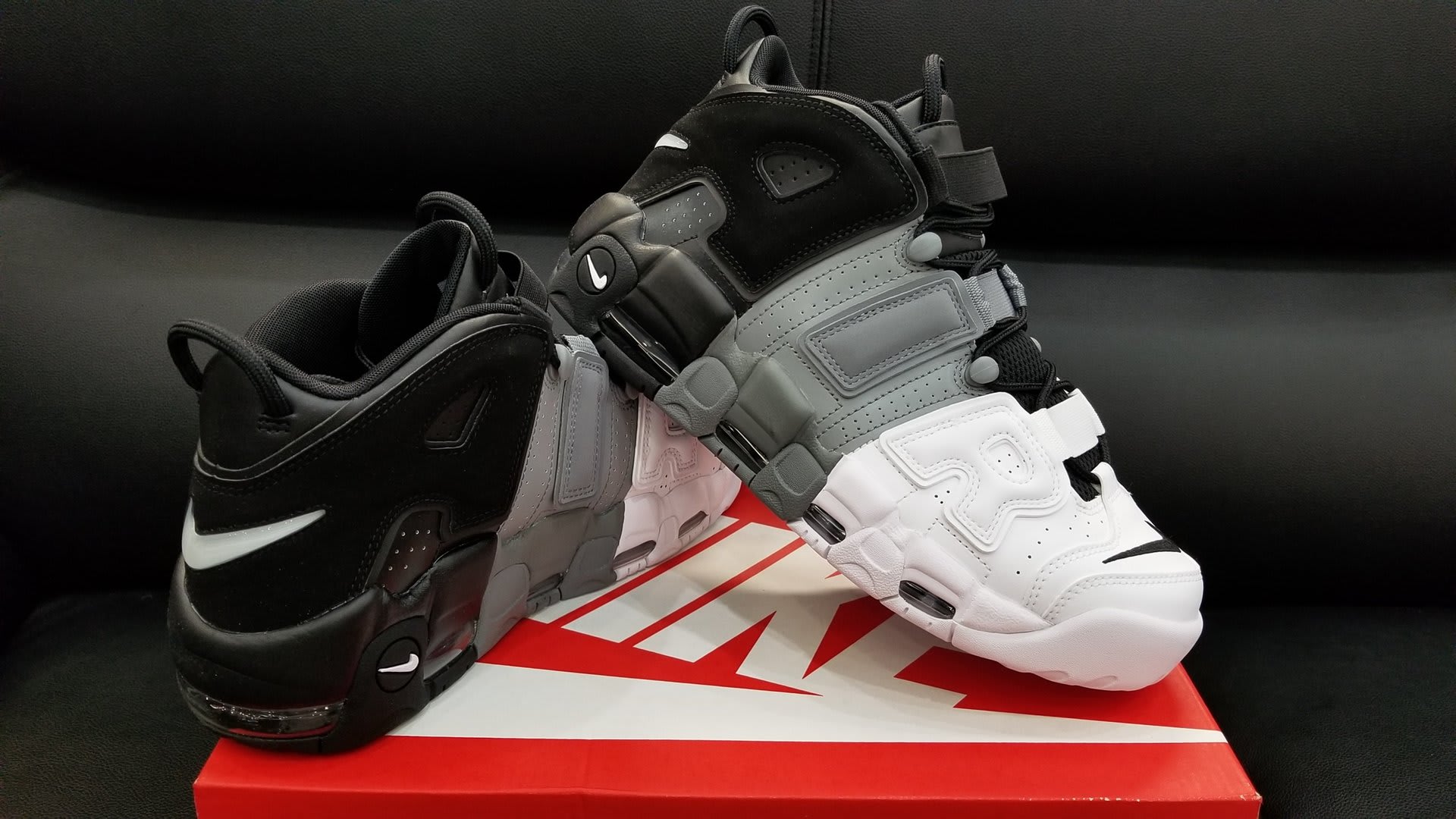 Now Available: Nike Air More Uptempo Tri-Color •