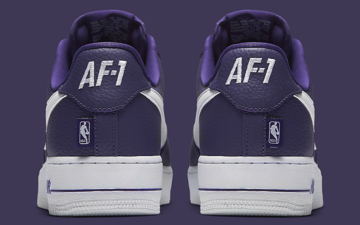 Nike Air Force 1 Low NBA Statement Game Purple Release Date Heel 823511-501