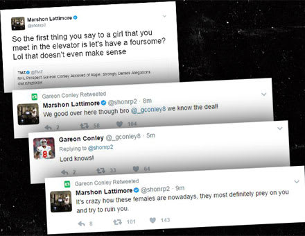 Marshon Lattimore sends out tweets about sexual assault incident.