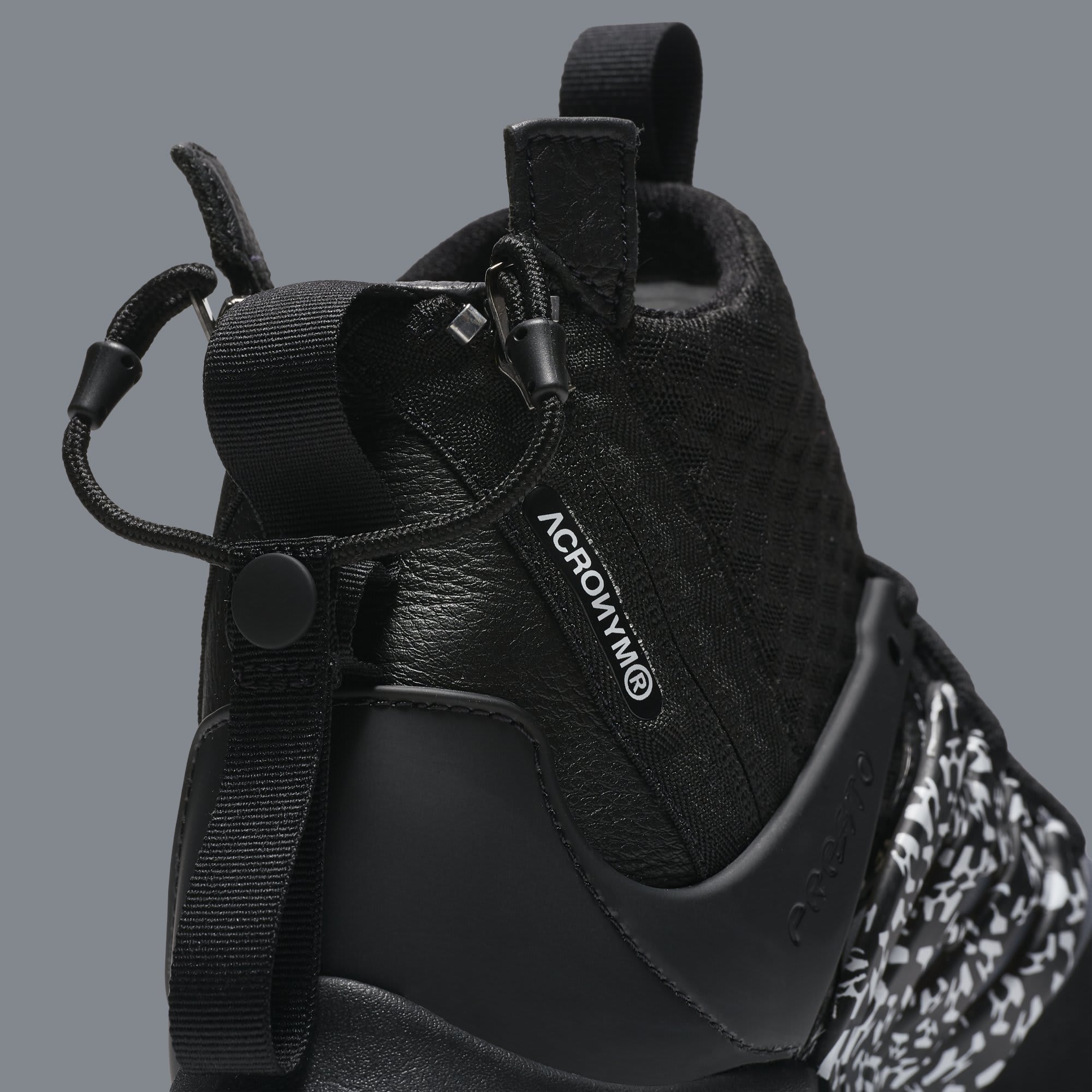 Acronym x Nike Air Presto Mid &#x27;Cool Grey/Black&#x27; AH7832-001 (Detail)