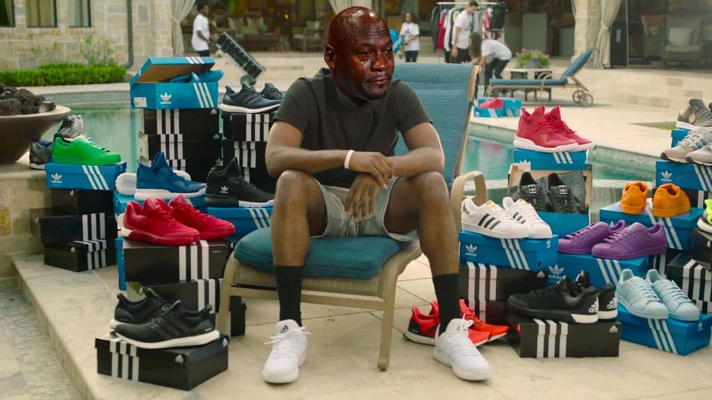Crying Jordan Adidas