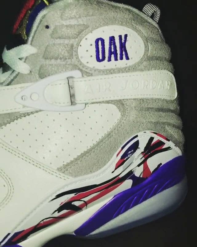 Air Jordan 4 Splatter Sample for Drake in Detail