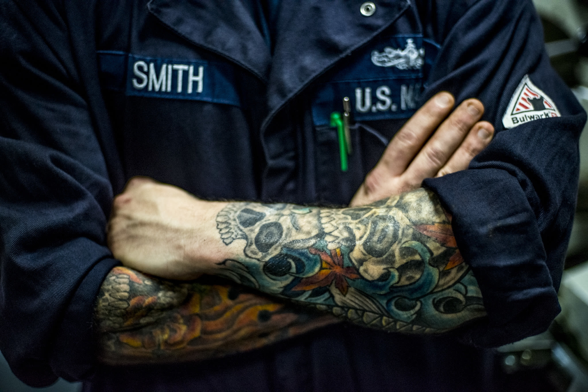 Folded Arm Navy Tattoo