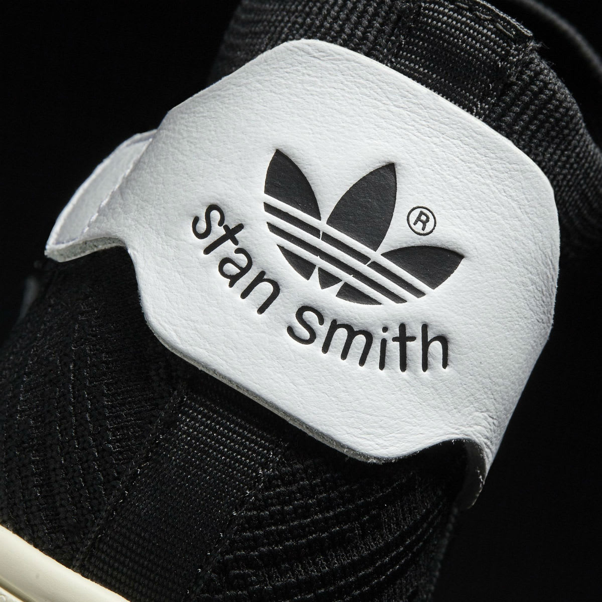 Adidas Stan Smith Sock Primeknit Sock Black Heel
