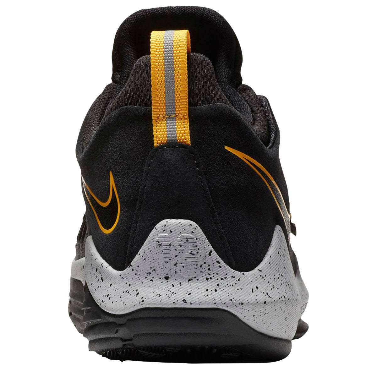 Nike PG1 Black University Gold Wolf Grey Release Date 878627-006 Heel