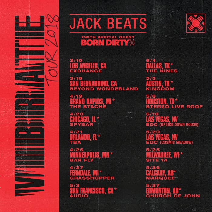 Jack Beats Vibrate Tour 2018