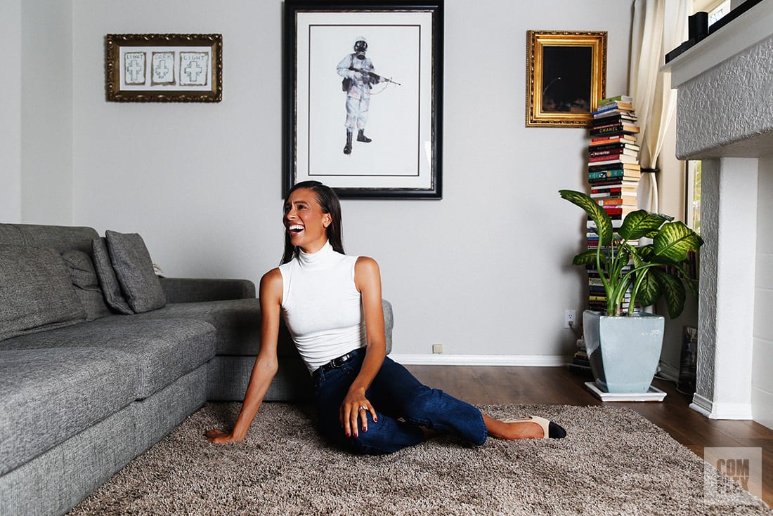 Designer and mother TyLynn Nguyen in her Calabasas, California, home.