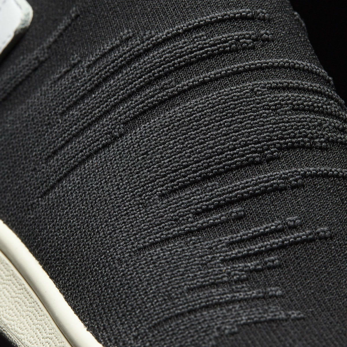 Adidas Stan Smith Sock Primeknit Sock Black Toebox