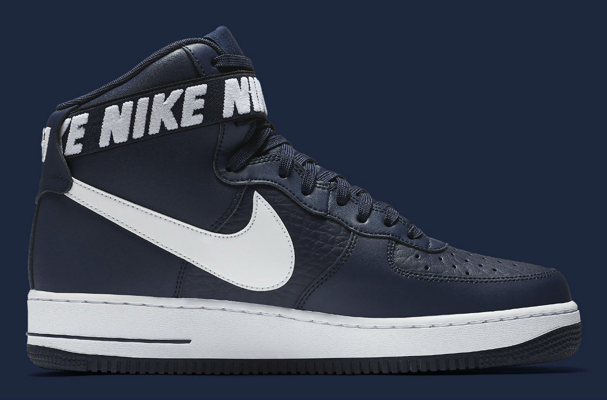 Nike Air Force 1 High NBA Statement Game Navy Release Date Medial 315121-414