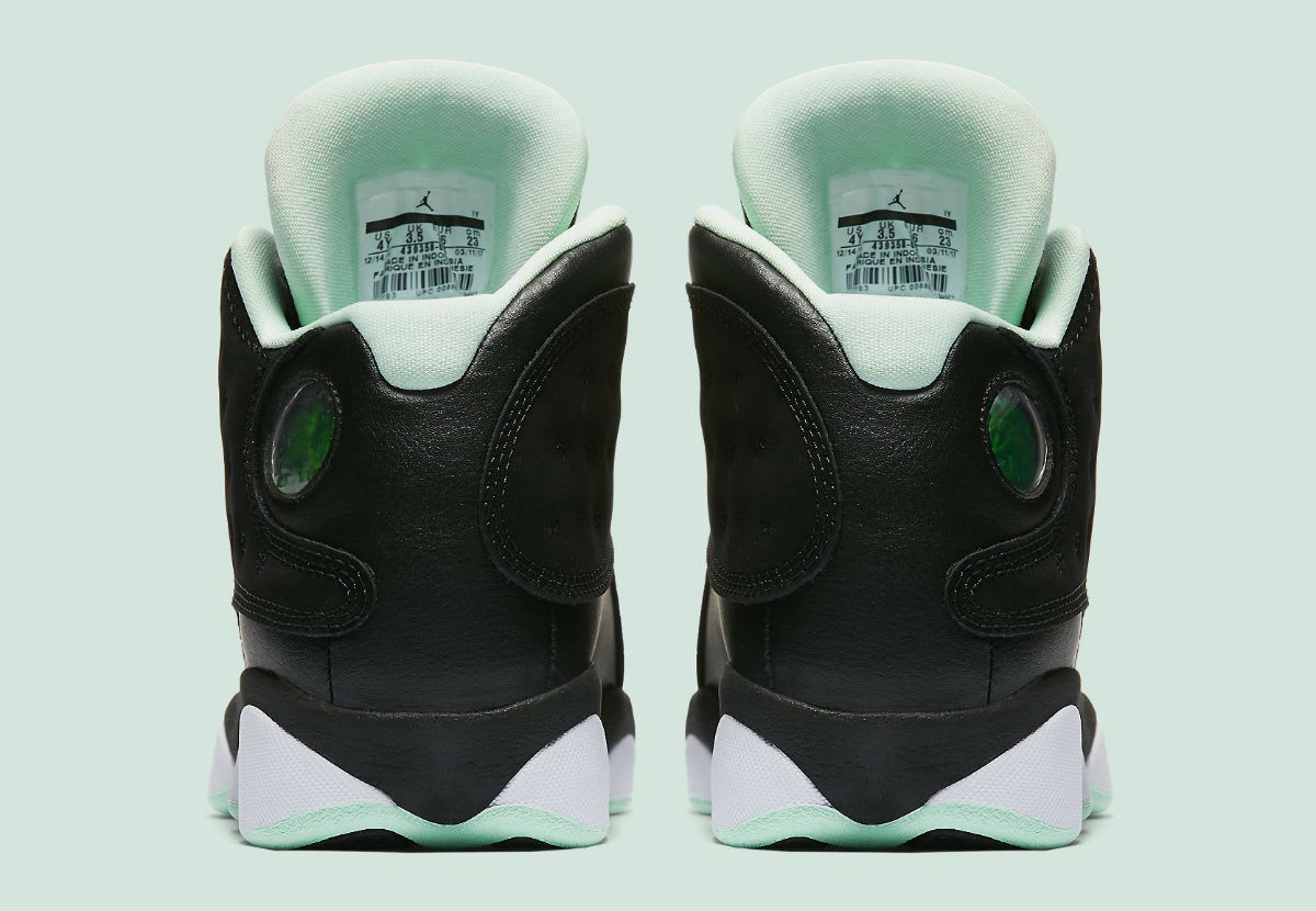 Air Jordan 13 Mint Foam Release Date Heel 439358-015