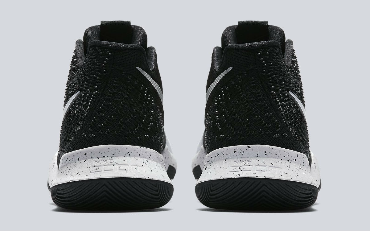 Nike Kyrie 3 Black White Tuxedo Release Date Heel 917724-001