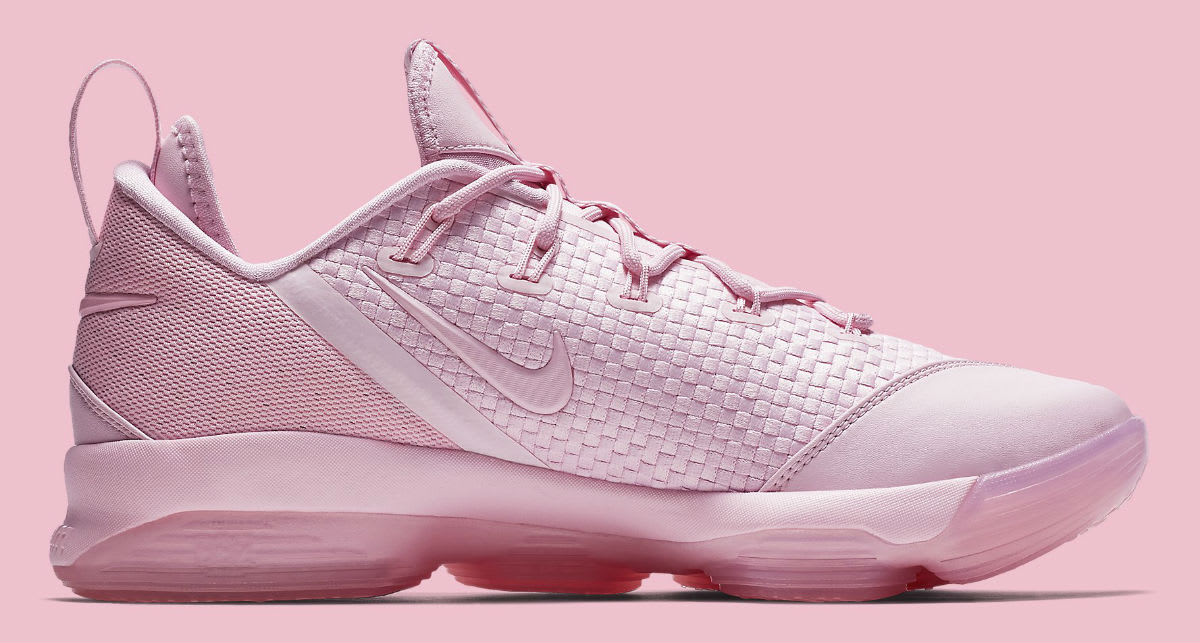 Nike LeBron 14 Low Pink Release Date Medial 878635-600