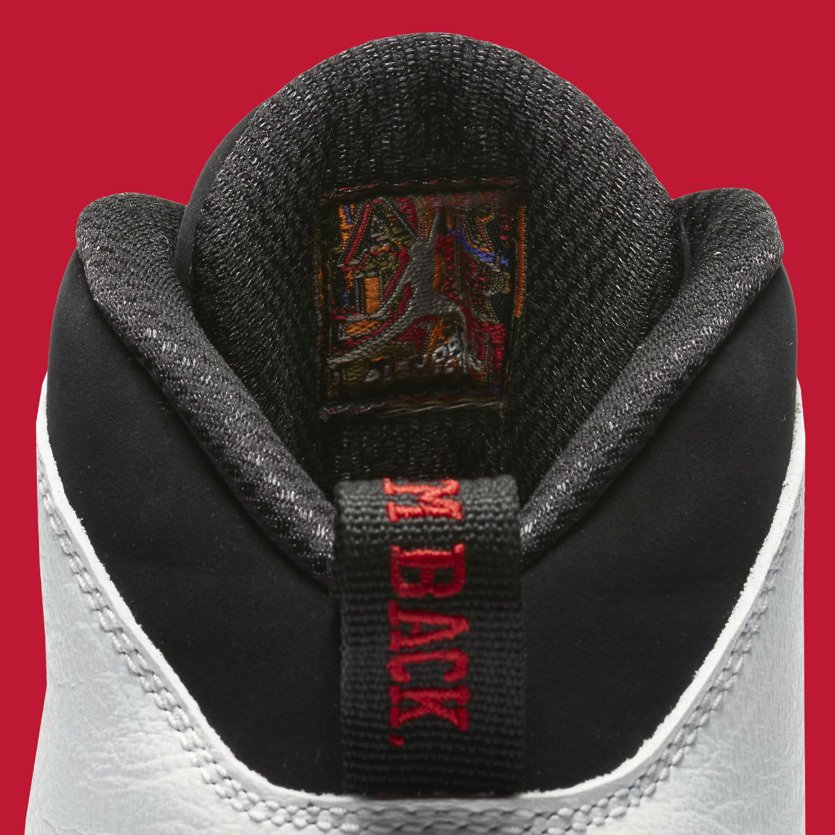 Air Jordan 10 X I&#x27;m Back White Black Release date 310805-104 Tongue