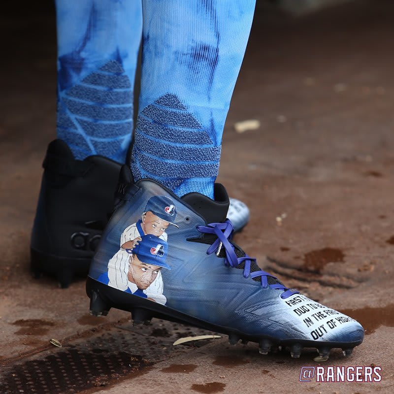 Delino DeShields Father&#x27;s Day Cleats Heel