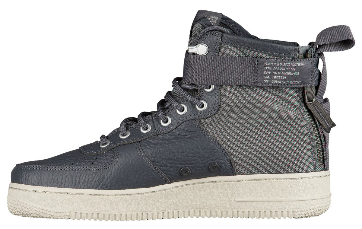 Nike SF Air Force 1 Mid Dark Grey Release Date Medial 917753-004