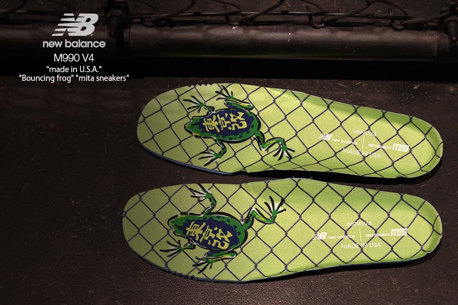 Mita Sneakers x New Balance 990v4 &#x27;Bouncing Frog&#x27; (Insole)