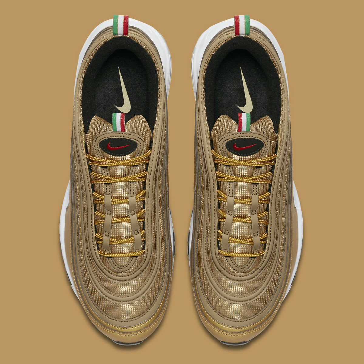 Nike Air Max 97 Italy Flag Gold Release Date AJ8056-700 Top
