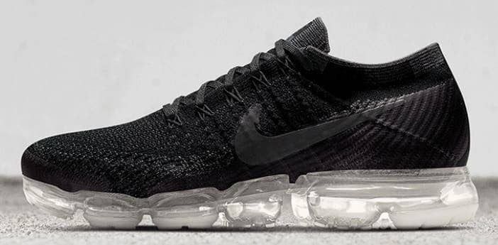 Nike vapormax black white clear best sale sole