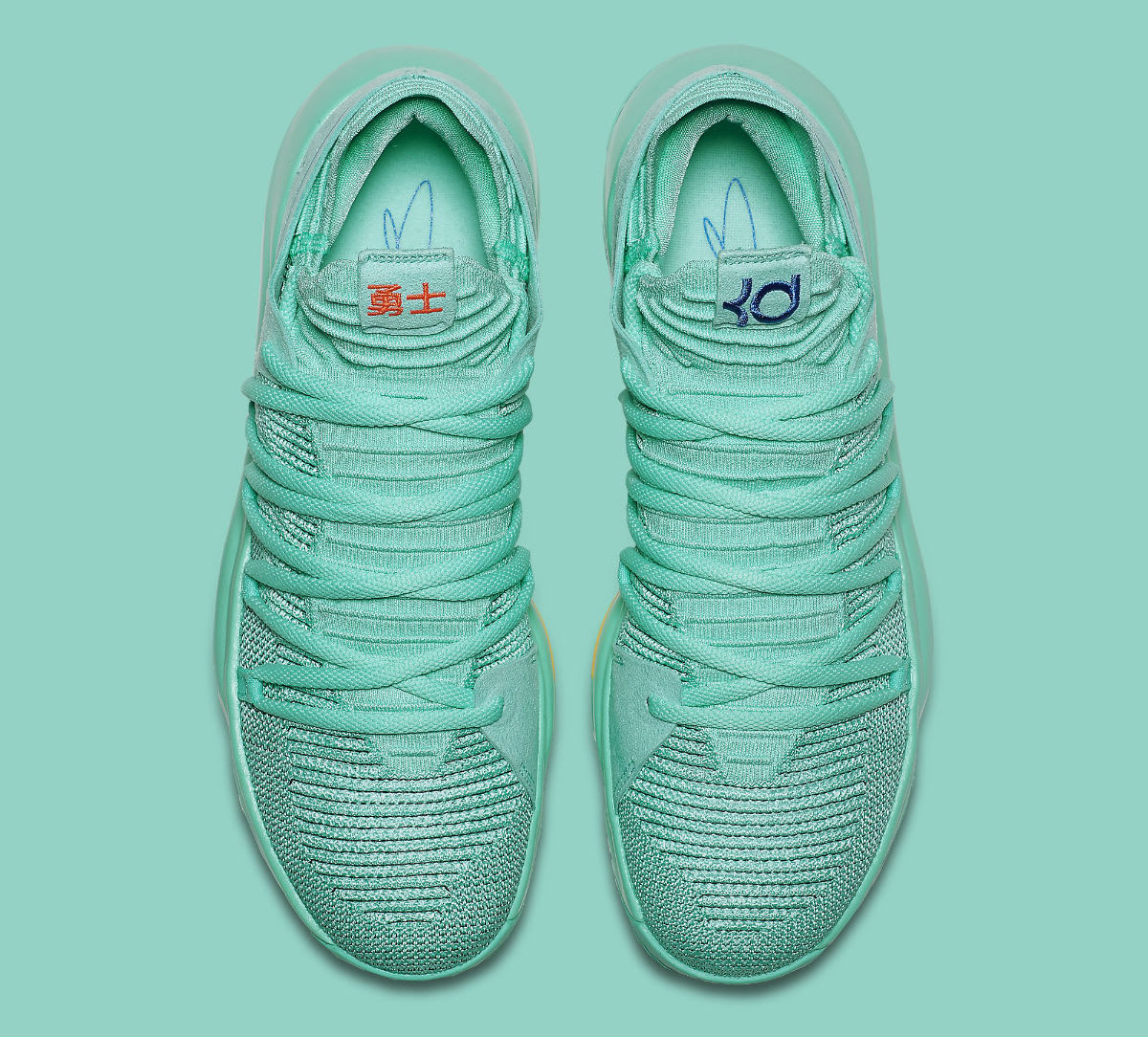 Nike KD 10 X City Edition Hyper Turquoise Racer Blue Release Date 897816-300 Top