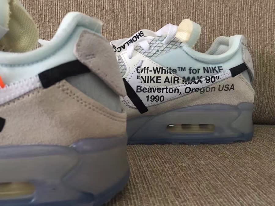 Off-White x Nike Air Max 90 Ice Release Date Medial