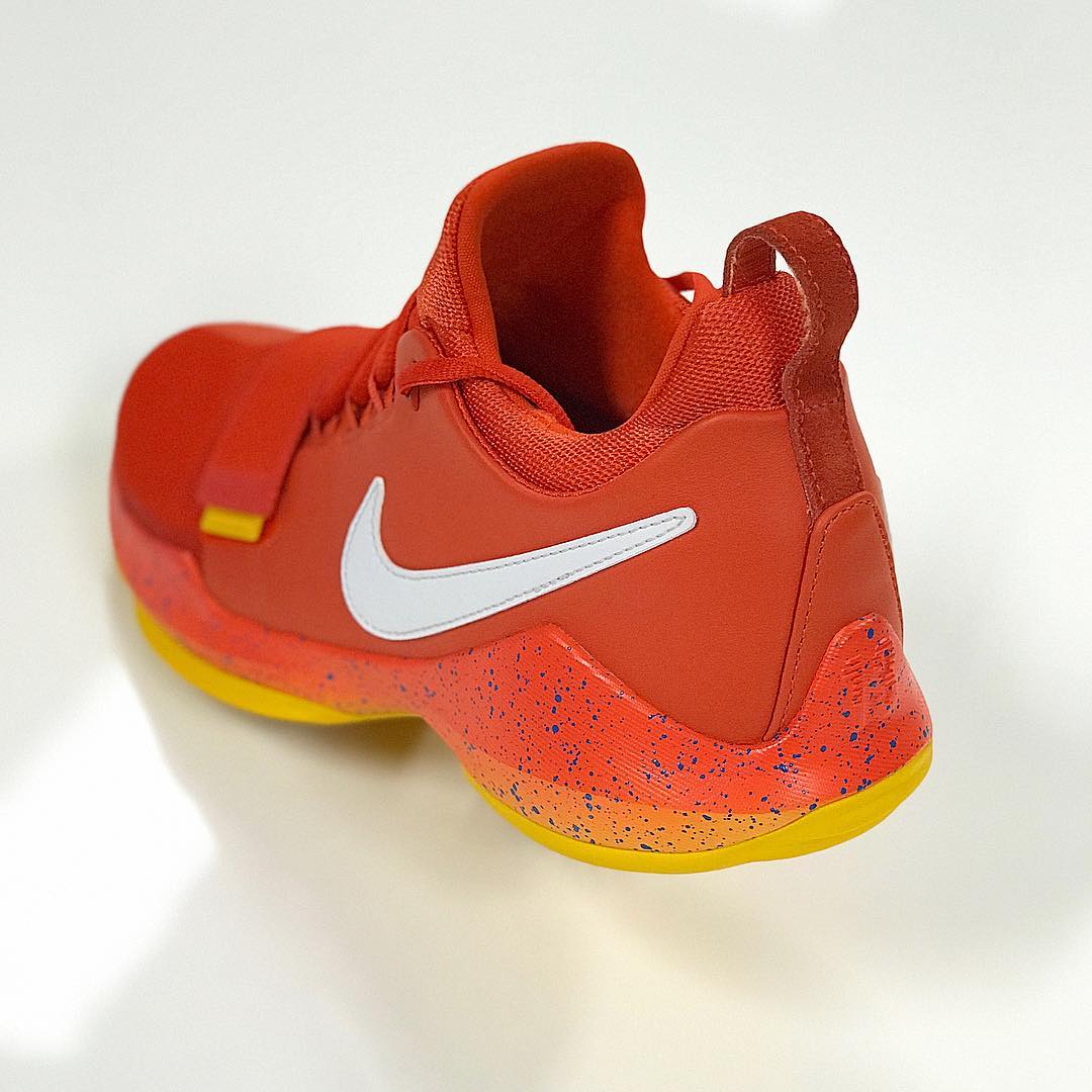 Nike PG1 Orange Opening Night PE Heel