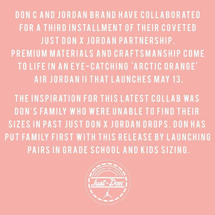 Arctic Orange Pink Don C Air Jordan 2 Release Date Announcement