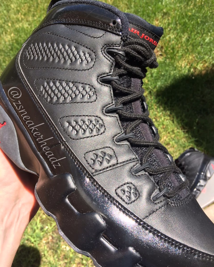 Air Jordan 9 Black Anthracite Red 2018 Release Date 302370-014 Front