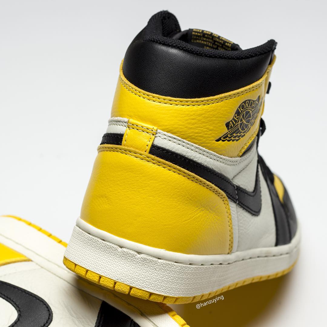 Air Jordan 1 Retro High OG &#x27;Yellow Toe&#x27; AR1020-700 Heel