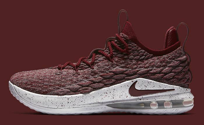 Nike LeBron 15 Low Taupe Grey Team Red Vast Grey Release Date AO1755-200 Profile