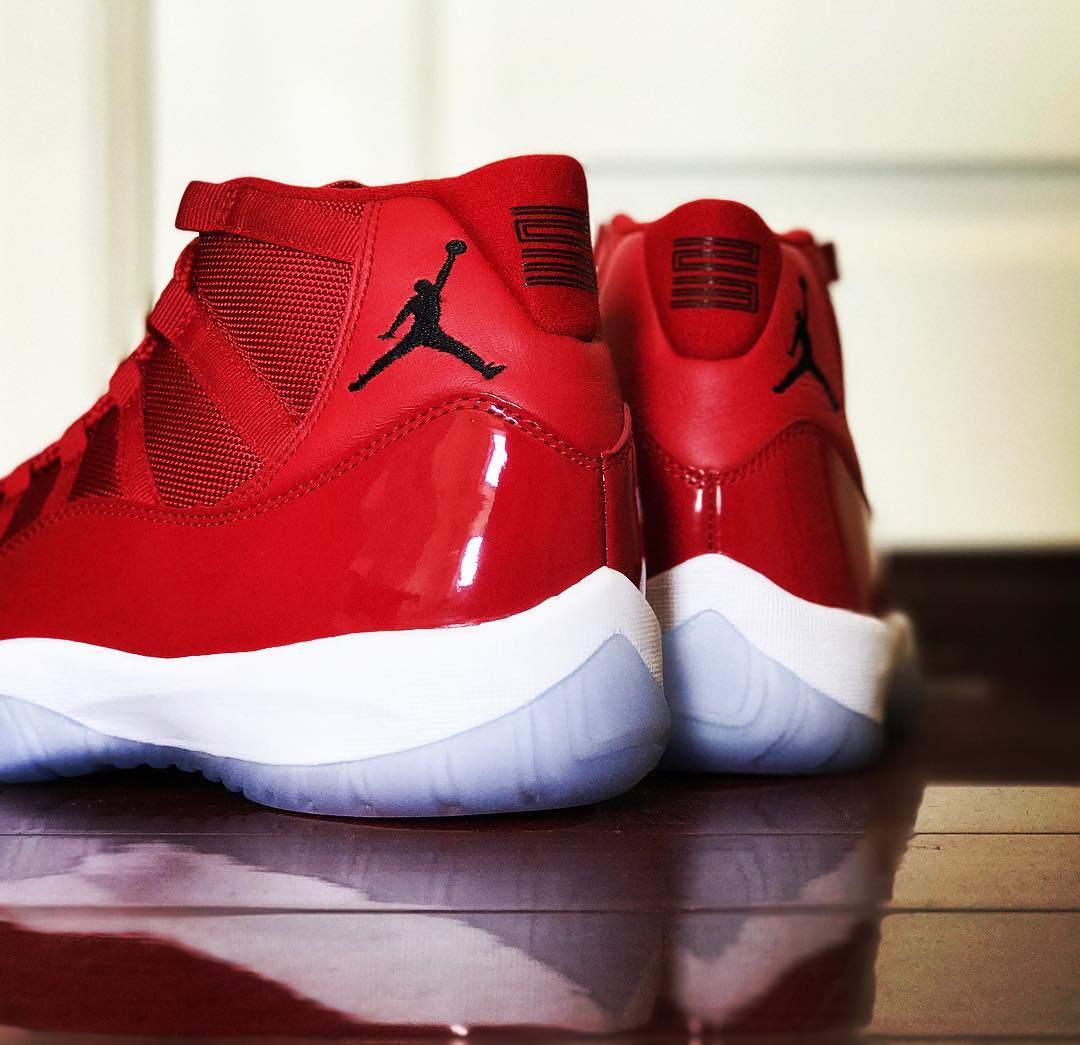 Air Jordan 11 Gym Red Release Date Left Heel 378037-623