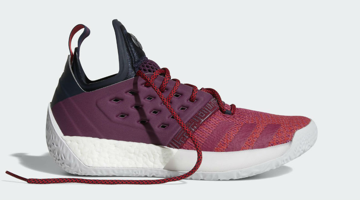 Adidas Harden Vol. 2 Maroon Release Date AH2124 Laces