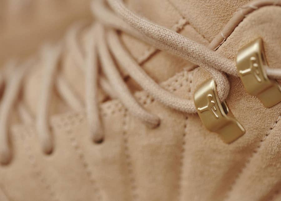 Jordan 12 vachetta top tan on feet