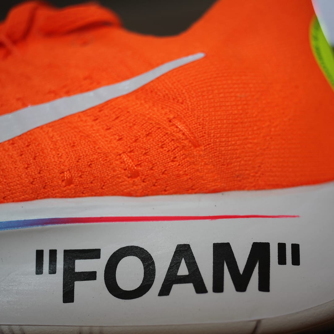 Off-White x Nike Zoom Fly Mercurial Flyknit Total Orange Release Date AO2115-800 Midsole