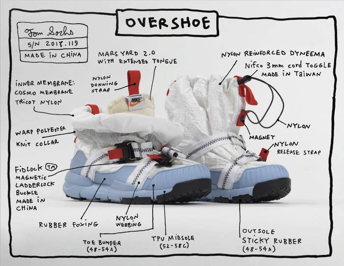 Tom Sachs x Nike Mars Yard Overshoe Specs