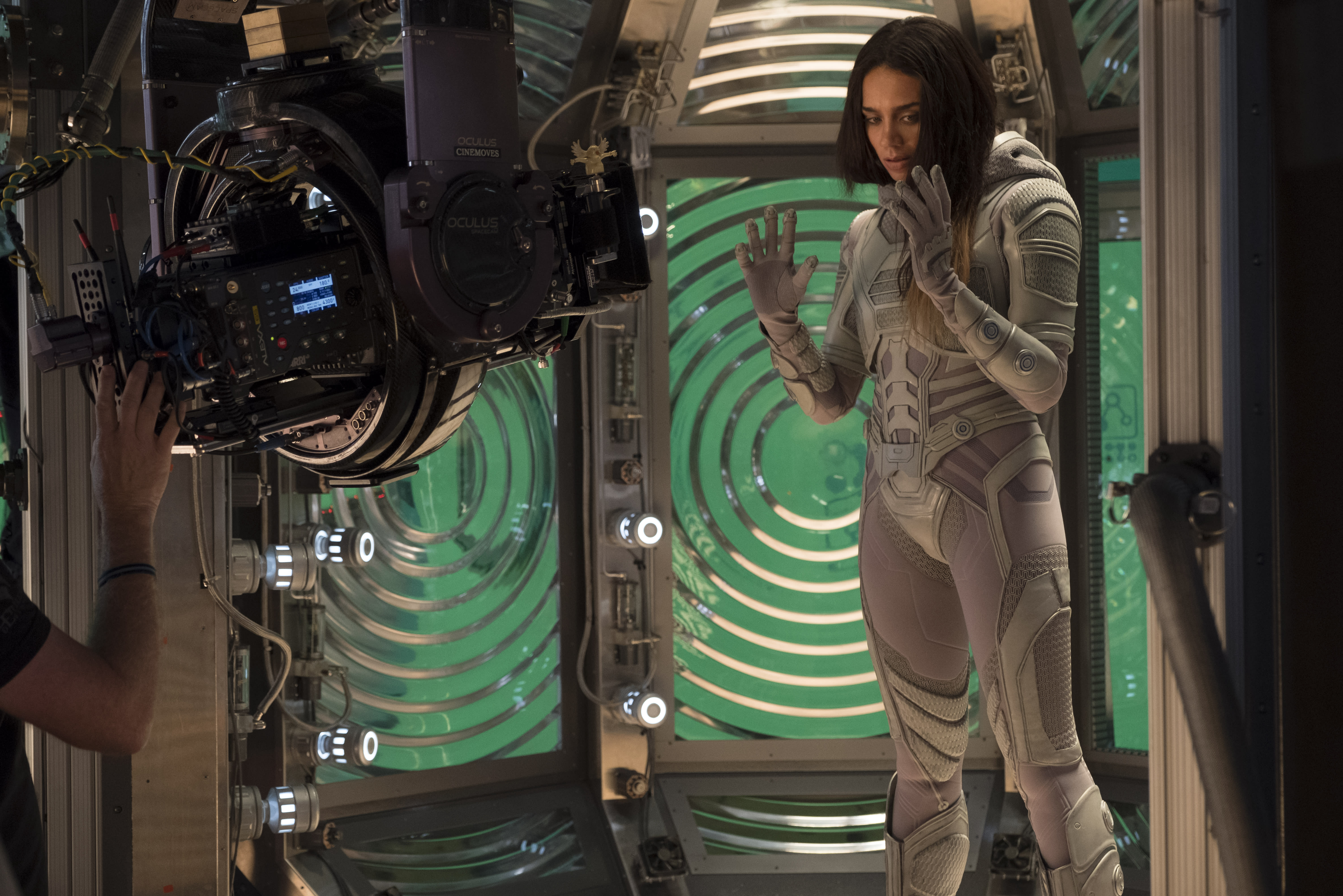 Hannah John-Kamen behind the scenes as Ghost in &#x27;Ant-Man and the Wasp&#x27;