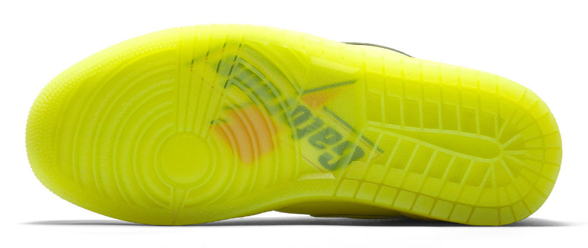 Air Jordan 1 Gatorade Cyber Yellow Lime Release Date AJ5997-345 Sole