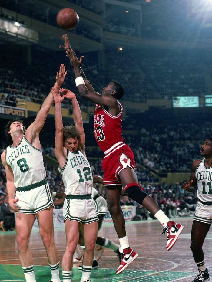 Michael Jordan Air Jordan 1 Strap Injury Celtics 1986
