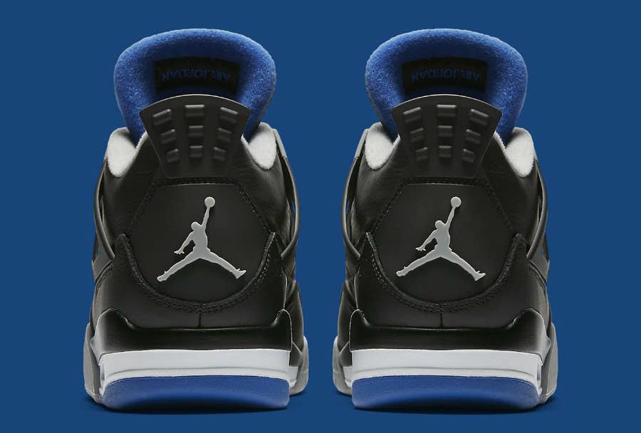 308497-006 Nike Air Jordan 4 Retro Motorsports Alternate Black Royal Blue  Silver