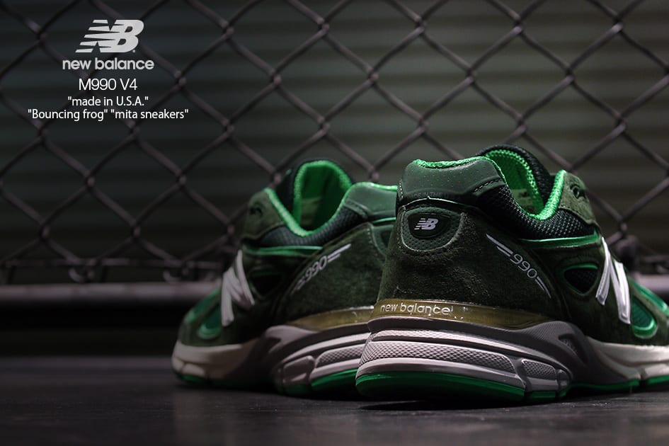 Mita Sneakers x New Balance 990v4 &#x27;Bouncing Frog&#x27; (Heels)