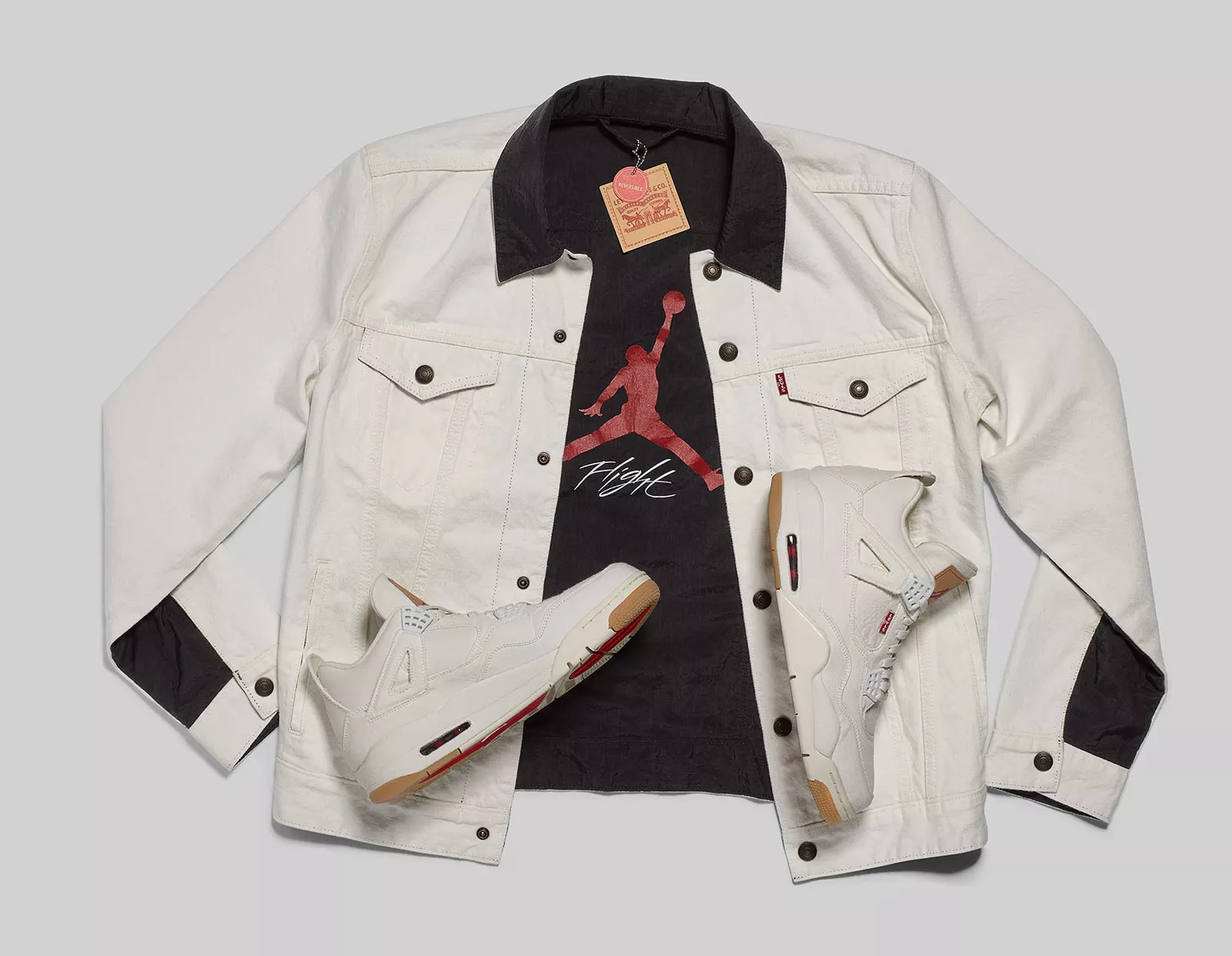 Levi&#x27;s x Air Jordan 4 &#x27;White&#x27; AO2571-100 (Jacket)